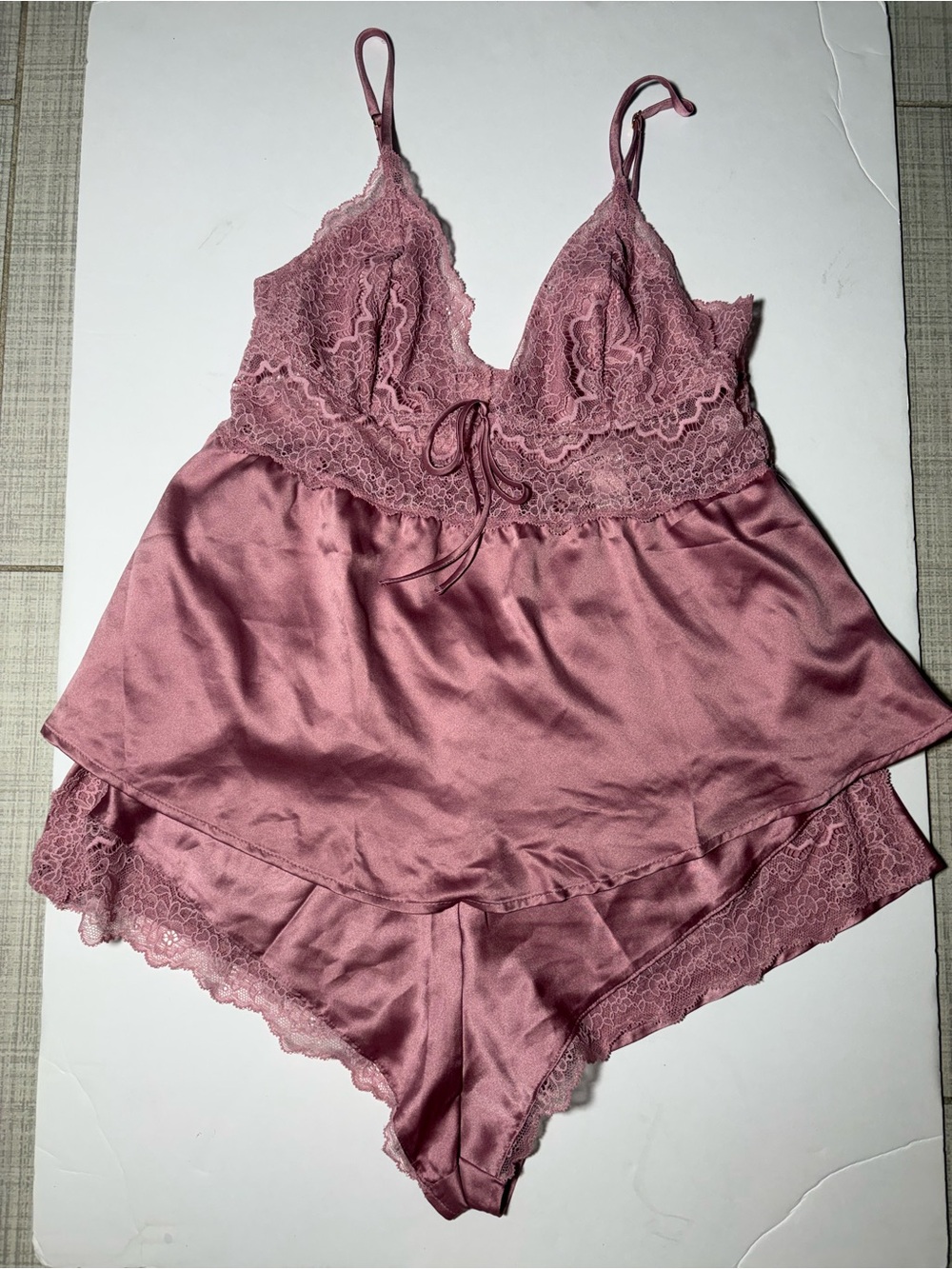 Victoria's Secret Pink Lace Cami Set Size Small New